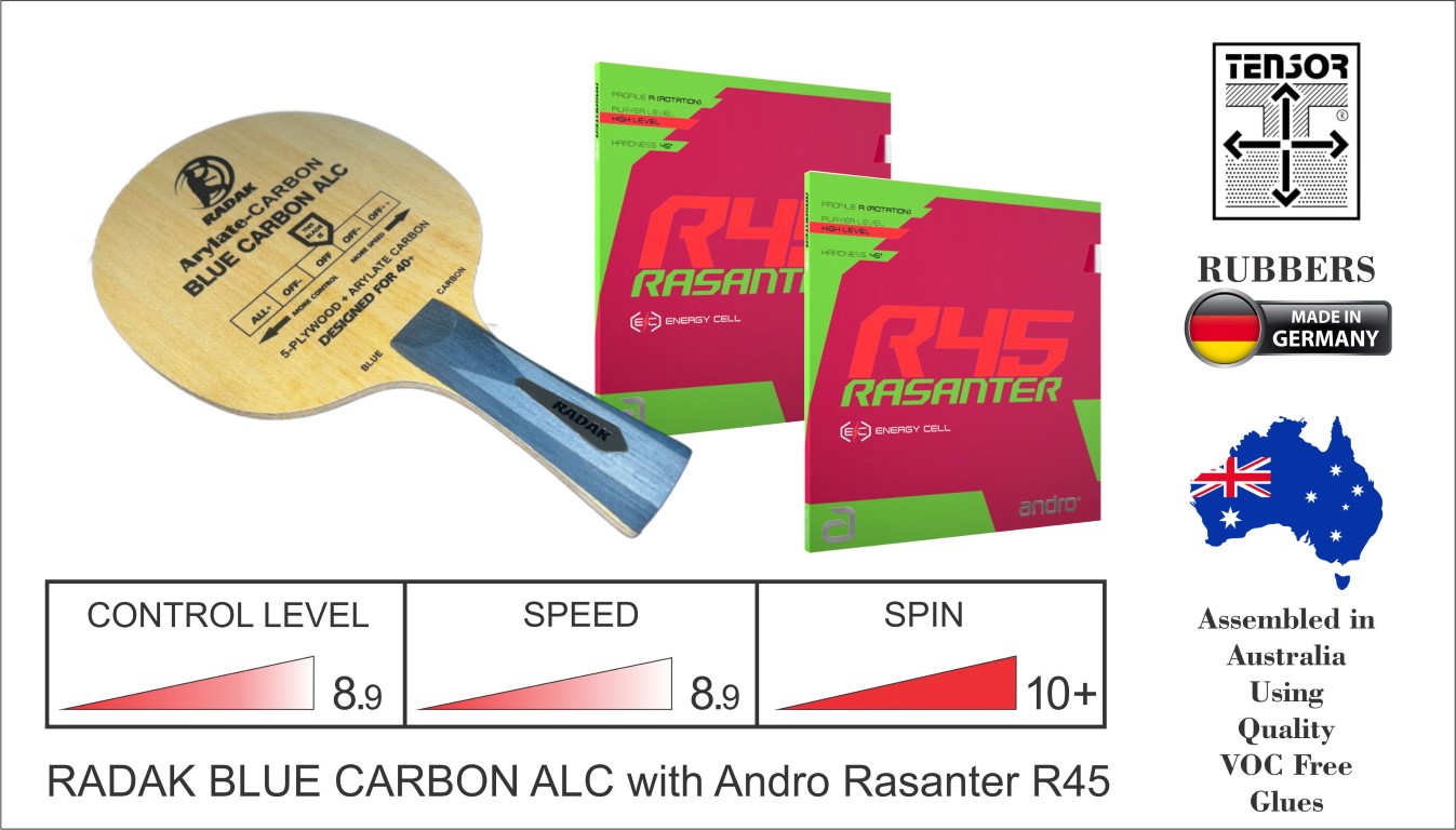 RADAK BLUE Carbon ALC Ready To Play Andro Rasanter R45/R45